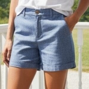Old Navy Blue Everyday Short Mid-Rise,  Chambray Shorts, NWT,  6 ✔️